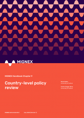 Cover image of MIGNEX Handbook Chapter 9 on the country-level policy review