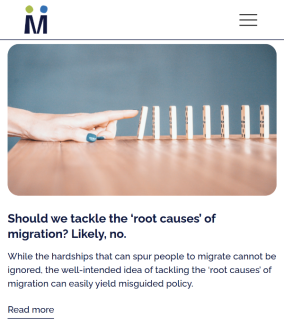 Should we tackle the 'root causes' of migration?