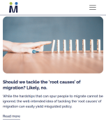 Should we tackle the 'root causes' of migration?