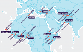 Map of MIGNEX research areas