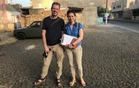Jørgen and Jessica after a day of piloting in Fonte Francês.