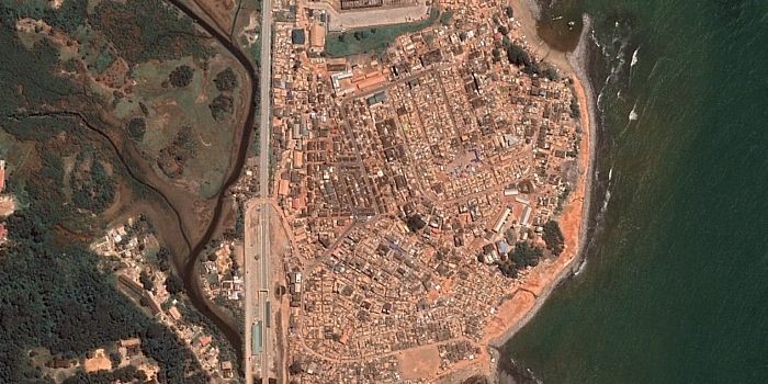 Google Earth image of New Takoradi, Ghana