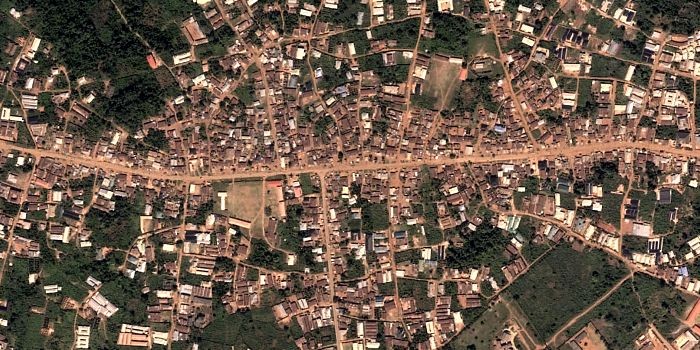 Google Earth image of Ekpoma, Nigeria