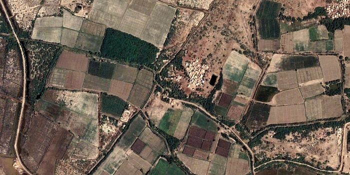 Google Earth image of Keti Bandar, Pakistan