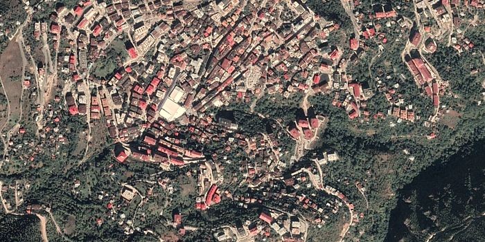 Google earth image of Hopa, Turkey