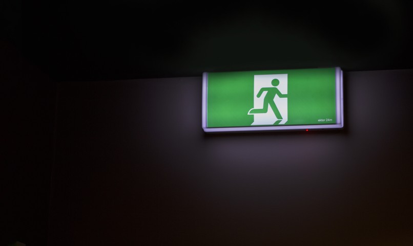 Fire exit sign