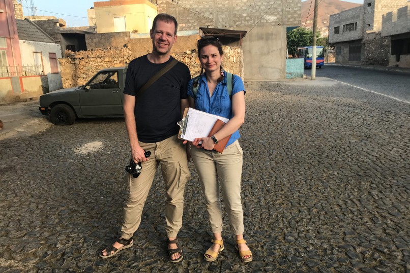 Jørgen and Jessica after a day of piloting in Fonte Francês.