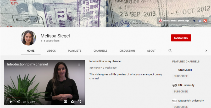 Melissa Siegel's Youtube channel.
